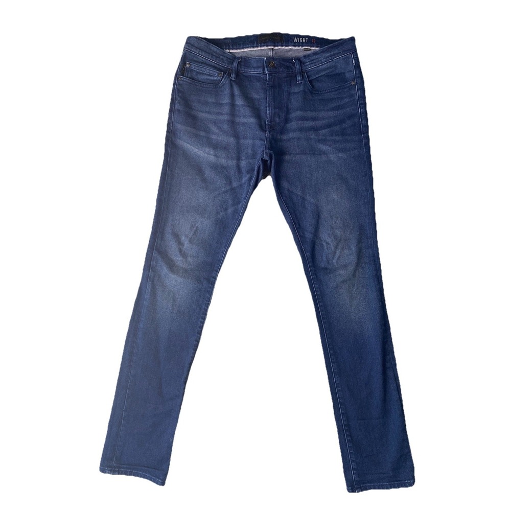 John Varvatos Jeans Mens 32x33 Blue Denim Wight Skinny Stretch 5-Pocket